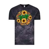 Cloud Black leopard cactus sunflower Vintage Tee - JahusDesignShop