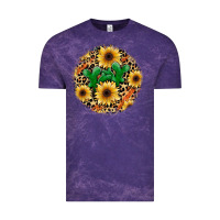 Cloud Purple leopard cactus sunflower Vintage Tee - JahusDesignShop