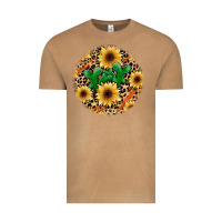Vintage Camel leopard cactus sunflower Vintage Tee - JahusDesignShop