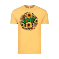 Vintage Mustard leopard cactus sunflower Vintage Tee - JahusDesignShop