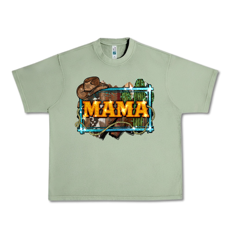 Mama Cowboy Western Font Cactuslove Mom Urban Heavy Tee by LillyAllenDesigns | Teevron