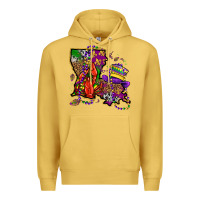 Antique Gold mardi gras louisiana map Premium Hoodie - OliviaCreatesArt