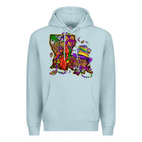 Blue Mist mardi gras louisiana map Premium Hoodie - OliviaCreatesArt