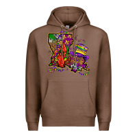 Chestnut mardi gras louisiana map Premium Hoodie - OliviaCreatesArt