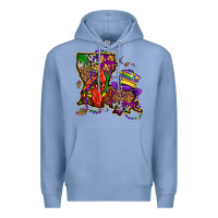 Colony Blue mardi gras louisiana map Premium Hoodie - OliviaCreatesArt