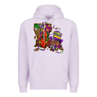 Lilac mardi gras louisiana map Premium Hoodie - OliviaCreatesArt