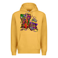 Mustard mardi gras louisiana map Premium Hoodie - OliviaCreatesArt
