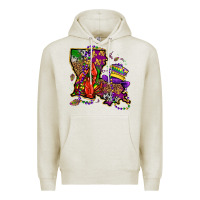 Oatmeal Heather mardi gras louisiana map Premium Hoodie - OliviaCreatesArt