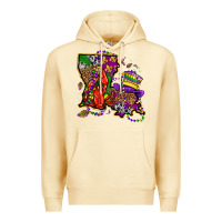 Pina Colada mardi gras louisiana map Premium Hoodie - OliviaCreatesArt