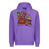 Purple mardi gras louisiana map Premium Hoodie - OliviaCreatesArt