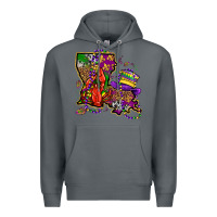 Rock mardi gras louisiana map Premium Hoodie - OliviaCreatesArt