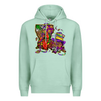 Seafoam mardi gras louisiana map Premium Hoodie - OliviaCreatesArt