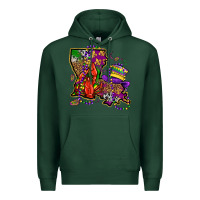 Sports Green mardi gras louisiana map Premium Hoodie - OliviaCreatesArt