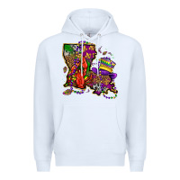 White mardi gras louisiana map Premium Hoodie - OliviaCreatesArt