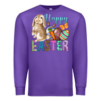 Purple Easter Day With Truck Premium Sweatshirt - BundleAndBundleShop