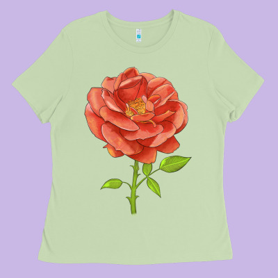 All A Twitter Rose Ladies Tee Designed By Lillyallendesigns