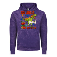 Cloud Purple roaring into 4th grade Vintage Hoodie - BundleAndBundleShop