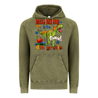 Vintage Olive roaring into 4th grade Vintage Hoodie - BundleAndBundleShop