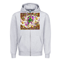 Heather Grey Mardi Gras with crab tumbler Zipper Hoodie - HowdyJamesFarm