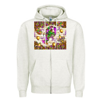 Oatmeal Heather Mardi Gras with crab tumbler Zipper Hoodie - HowdyJamesFarm