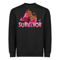 Black Breast Cancer survivor afro nails Heavyweight Sweatshirt - NancyCooperArtShop