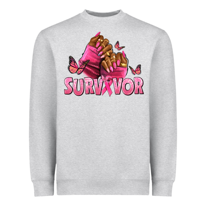 Breast Cancer Survivor Afro Nails Heavyweight Sweatshirt by NancyCooperArtShop | Teevron