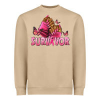 Mushroom Breast Cancer survivor afro nails Heavyweight Sweatshirt - NancyCooperArtShop