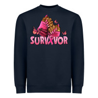 Navy Breast Cancer survivor afro nails Heavyweight Sweatshirt - NancyCooperArtShop