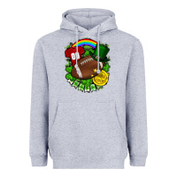 Heather Grey St. Patrick's Day American Football Heavyweight Hoodie - FaDigitalArtStudio