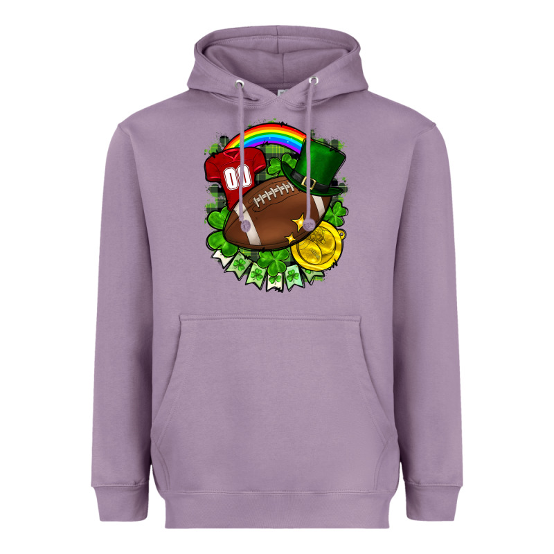 St. Patrick's Day American Football Heavyweight Hoodie by FaDigitalArtStudio | Teevron