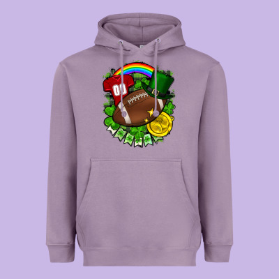 St. Patrick's Day American Football Heavyweight Hoodie Designed By Fadigitalartstudio