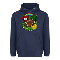 Navy St. Patrick's Day American Football Heavyweight Hoodie - FaDigitalArtStudio