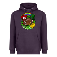 Plum St. Patrick's Day American Football Heavyweight Hoodie - FaDigitalArtStudio