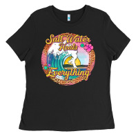 Black salt water heals everything Ladies Tee - Jasminsmagicworld