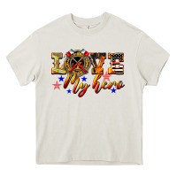Cream Love My Hero Firefighter Heavy Core Tee - LillyAllenDesigns