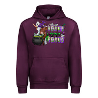 Mauve Wine Hocus i Mean Pocus Urban Hoodie - CowhideDigitalArt