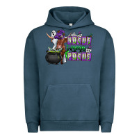 Pigment Midnight Navy Hocus i Mean Pocus Urban Hoodie - CowhideDigitalArt