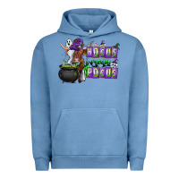 Pigment Pebble Blue Hocus i Mean Pocus Urban Hoodie - CowhideDigitalArt