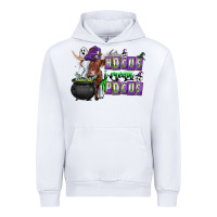 White Hocus i Mean Pocus Urban Hoodie - CowhideDigitalArt
