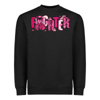 Black Fighter Breast Cancer Heavyweight Sweatshirt - NancyCooperArtShop