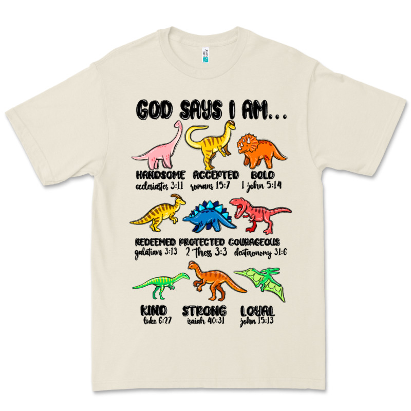 God Says I Am Dinosaurs Handsome Premium Tee by MaliasSmallBusiness | Teevron