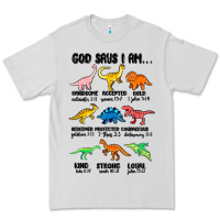 Dove Grey god says i am dinosaurs handsome Premium Tee - MaliasSmallBusiness