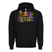 Black Mardi Gras Med Surge Zipper Hoodie - HowdyJamesFarm
