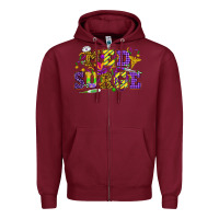 Burgundy Mardi Gras Med Surge Zipper Hoodie - HowdyJamesFarm