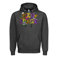Charcoal Heather Mardi Gras Med Surge Zipper Hoodie - HowdyJamesFarm
