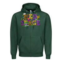 Sports Green Mardi Gras Med Surge Zipper Hoodie - HowdyJamesFarm