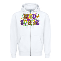 White Mardi Gras Med Surge Zipper Hoodie - HowdyJamesFarm