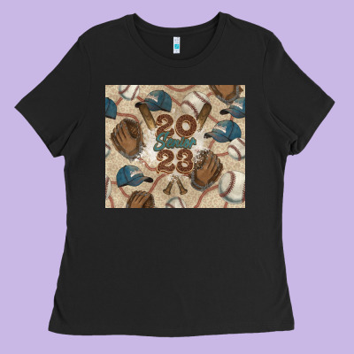 Baseball Senior Ladies Tee Designed By Nancycooperartshop