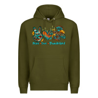 Army Green peace love thunderbird Premium Hoodie - OliviaCreatesArt