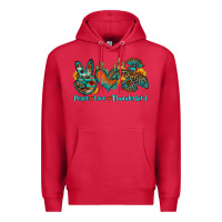 Cardinal peace love thunderbird Premium Hoodie - OliviaCreatesArt